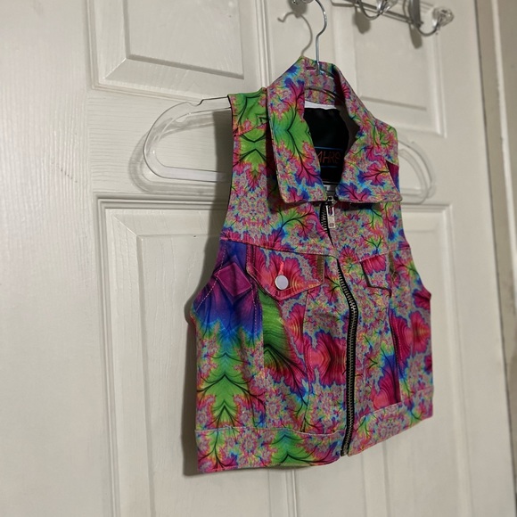 NWOT Dolls Kill | 24HRS | Denim Zip Up Vest Top | S - Picture 4 of 10